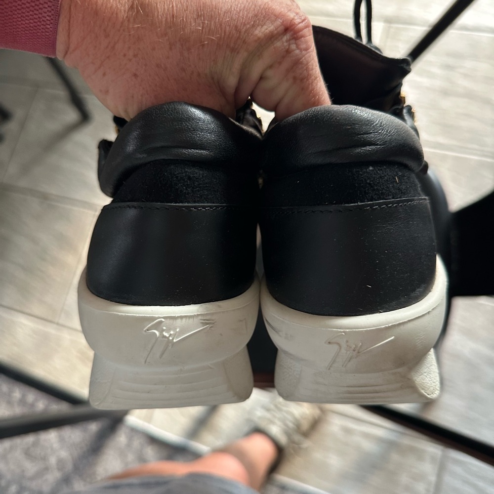 Giuseppe Zanotti Black and White Athletic Shoes